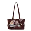 Bolsa Tote Versátil Transfronteiriça para Mulheres 2025 Inverno Novo Estilo Simples Leve Luxo Plissada Casual Leve Luxo Bolsa de Ombro
