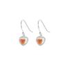 Aretes de dopamina coreanos dulces en forma de corazón gancho para la oreja aretes para mujer moda de lujo ligero coloridos piedra lunar aretes encantadores