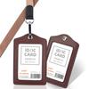 Tarjeta de Identificación de Empleado de Gama Alta Portatarjetas de Insignia Personalizado Lanyard para Insignia Insignia de Trabajo Portatarjetas de Identificación Tarjeta de Identificación de Trabajo Portatarjetas de Cuero