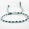 Pulsera colorida simple pequeña fresca tejida a mano pulsera de algodón trenzado pulsera geométrica europea y americana