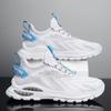 Sapatos masculinos primavera novos elegantes respiráveis finos voadores malha tecida esportes casuais sapatos elegantes grossos sapatos esportivos