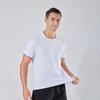 Camiseta Esportiva Masculina de Manga Curta de Secagem Rápida para Verão, Fitness, Corrida, Gola Redonda, Cor Pura, Roupas de Trabalho em Equipe, Esportiva, Tendência