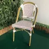 Silla Individual de Mimbre para Exteriores Silla Casual para Comedor Estilo Francés Vintage Mimbre para Interiores Hotel Cafetería Mesa y Silla de Celebridad de Internet para Exteriores