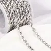 Cadena de Frijol Oval Hueco Acero Inoxidable Cadena DIY Accesorios para Collares Pulseras Material Cadena Accesorios de Moda
