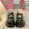 Plataforma Súper Caliente Suela Gruesa Estilo Academia con Falda Zapatos Pequeños de Cuero Moda Dulce Moño Zapatos Mary Jane 2026 Otoño Nueva Llegada