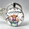 Serie de Llaveros con Diseño Creativo de Venta Caliente Transfronteriza Vaca con Relieve Rosa de las Tierras Altas Colgante para Bolso de Aleación de Gema del Tiempo