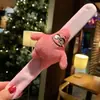 Pulseira de Argola de Pelúcia Desenho Animado para Ano Novo, Fofo Presente de Feriado para Crianças, Doce Boneca de Pulso para Meninas