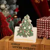 Tarjeta de felicitación tridimensional de Navidad de Amazon transfronteriza Flores Regalo Tarjeta de bendición escrita a mano Nochebuena Tarjeta de felicitación creativa Venta al por mayor