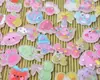 DIY pequenos acessórios de joia desenhos animados simulação de frutas e vegetais adesivos para adorno de cabeça biscoito imitação bolo capa de celular adesivos de beleza