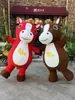 Fantasia de Mascote do Zodíaco Ano do Cavalo Inflável Arco-Íris Fantasia de Desenho Animado Fantasia de Boneco Inflável Fantasia para Apresentação Fantasia de Palco para Adulto