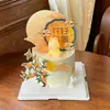 Decoraciones para pastel del Festival de Medio Otoño 2026: luces de conejo brillantes de moda, figuras de conejo de jade y luna, y adornos para pastel de "flores y luna llena"