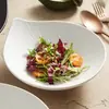 Tazón de ensalada de frutas de piedra de arena movediza de fábrica alto valor de color tazón para fideos tazón de postre hotel vajilla de cerámica plato plato doméstico