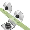 Tapete de Silicona para Tapa de Olla en Encimera, Tapete Multifuncional Estrecho para Almacenamiento de Tapas de Olla para Estufa de Cocina, Tapete Antideslizante Drenante sin Taladro