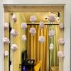 Cortina de puerta con diseño de nube blanca de algodón creativa para habitación infantil, cortina tridimensional con diseño de nube, joyería sin perforaciones, decoración para colgar en la pared.