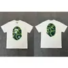 2026 Comercio Exterior Transfronterizo Marca de Moda Cabeza de Mono Tiburón Bape Camiseta de Manga Corta Pesada Nueva de Verano Suministro al por Mayor