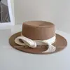 Sombrero Estético de Copa Plana para Mujer, Sombrero de Paja de Verano con Protección Solar, Sombrero de Sol Británico de Lujo de Seda y Lino, Sombrero de Sol para la Playa