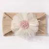 Faixa de Cabelo Nova Quente Transfronteiriça para Bebê Flor de Renda Fofa Faixa de Cabeça Jacquard para Bebê Joias Confortáveis Europeias e Americanas para Crianças