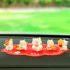 Nuevos Adornos de Gato de la Suerte Mini Estilo Chino para Coche Gatito Lindo de Dibujos Animados Decoraciones para la Consola Central Nuevos Adornos para Coche