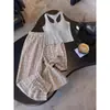 Conjunto de pijama de tirantes de color liso estilo chica atrevida para mujer, llegada de verano, talla grande, conjunto de dos piezas con pantalones de pierna ancha a cuadros