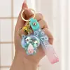 Chaveiro Pingente Urso Sorveteiro Acrílico Criativo Colorido Galvanizado Bonecos de Máquina de Garra Bonecos Ornamentos Pendurados em Bolsa