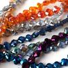 Cuentas de cristal de trébol de cuatro hojas, novedosas, galvanizadas, de colores mágicos, para pulsera, colgante, cuentas sueltas, accesorios al por mayor