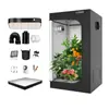 Tienda de Cultivo Hidropónico para Plantas 140X140X200Cm Kit de Temperatura Constante Tela Oxford 600D Tienda de Cultivo Interior