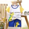 Traje de manga corta para niños, camiseta de algodón para niños, ropa de verano para bebés, pantalones cortos para niñas, ropa de bebé, venta al por mayor de verano