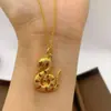 Mercadorias genuínas Joia de Cobra Dourado Areia Galvanizado Joias de Ouro Imitação Colar Clavícula Feminina Pingente Pingente Dourado Areia Banhado a Cobre 12 Signos