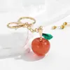 Chaveiro Criativo de Cereja Vermelha Desenho Animado Fruta Bolsa Decoração de Carro Pingente Presentes de Natal