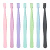 Pinzas de Acero Inoxidable Planas Antiadherentes Portátiles Transfronterizas para Pestañas para Principiantes, Adecuadas para Extensiones de Pestañas Postizas