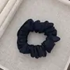 Scrunchie de seda gelada plissado acetinado, alta elasticidade, elástico de cabelo para rabo de cavalo feminino, faixa de cabelo elástica estilo coreano, acessório de cabelo versátil