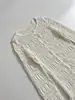 2026 Estilo Europeo y Americano Ajuste Delgado Primavera y Otoño Nuevo Blanco Cuello Redondo Manga Larga Casual Tejido de Panal Cardigan Superior