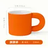 Esmalte en Spray Celebridad de Internet Taza Gruesa Creativa Linda Cerámica a Baja Temperatura Taza de Café con Asa Grande Taza de Leche Logo Personalizado