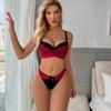 Sujetador de mujer con encaje sexy de estilo europeo y americano, ropa interior, traje de comercio exterior, sujetador ajustable