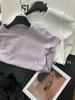 Camiseta de Manga Corta Texturizada 58% Algodón para Mujeres Petites, Top Sencillo de Color Sólido Ajustado, Camiseta de Moda para Verano 2025