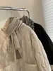 Chaqueta de Algodón con Paneles de Lana de Cordero para Mujer 2026 Invierno Estilo Coreano Holgada Acolchada Ligera Cálida Abrigo de Algodón