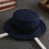 Sombrero de Paja de Copa Plana con Lazo de Verano, Sombrero de Sol Fresco y Elegante para Protección Solar, Sombrero de Sol para Viajes y Vacaciones en la Costa