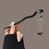 Grampo elegante e versátil de ginkgo para cabelos finos, grampo em U de nicho para a parte de trás da cabeça, grampo em forma de crescente