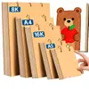 Cartão Branco Folha Solta Destacável Especial para Aluno do Ensino Fundamental Livro de Desenho A4 300g Espessado Marcador de Esboço Cartão Rígido