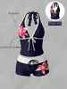 Traje de baño de dos piezas para mujer, estilo bikini, con lunares multicolores y amarre, sexy, de venta caliente en Europa y América, transfronterizo, 2027