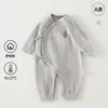 Enterizo con Lazos para Bebé de 0 a 6 Meses Tipo A Pijamas de Bebé para Primavera y Otoño Ropa de una Pieza Ropa de Bebé Mariposa Ropa Estilo Monje