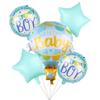 Globo de baby shower para hombre y mujer, decoración de fiesta de globos aerostáticos para bautizo de bebé, traje de globo
