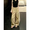 Qualidade original, design moderno de cós alto, soltos e leves, calça cargo de corte amplo para mulheres, novo calça casual de outono 2026