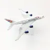 Modelo de avión de aleación de 16 cm British Airways Airbus A380 ventas directas de fábrica Modelo de aviación Regalos de aviación