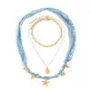 Cadena de Bufanda Solar Ojo del Diablo Transfronteriza Europea y Americana Multicapa Desgaste en Capas Diseño de Nicho Lujo Ligero Dulce Fresco Collar para Mujeres