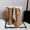 Primer Encuentro Temporada 2026 Botas de Nieve Nuevas de Suela Gruesa para Mujer Decoración de Hebilla de Cuero Botas Cálidas de Media Caña Invierno Engrosadas Más Forro Polar