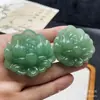 Colgante de Joyería para Orejas de Jade Verde Natural de Tianshan de Xinjiang, Colgante de Jade Lindo con Forma de Gato para Niñas, En Stock
