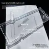Set Acrílico Soporte Rectangular de Pie Flujo de Arena Movediza Tipo Concha de Cáñamo a Bricolaje Borde Pequeño Alta Transparencia Ballena Mahjong