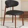 Silla de Comedor Estilo Vintage Nórdico Madera Maciza Falsa Silla con Respaldo para Mesa de Comedor de Restaurante Italiano de Lujo Ligero Celebridad de Internet Hogar Minimalista Moderno