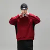 Sudadera Casual con Cremallera Media y Cuello Alto con Forro de Polar, Top Deportivo Cálido, Sudadera de Color Sólido de Invierno en Stock para Hombre, Forrada de Polar de 400g